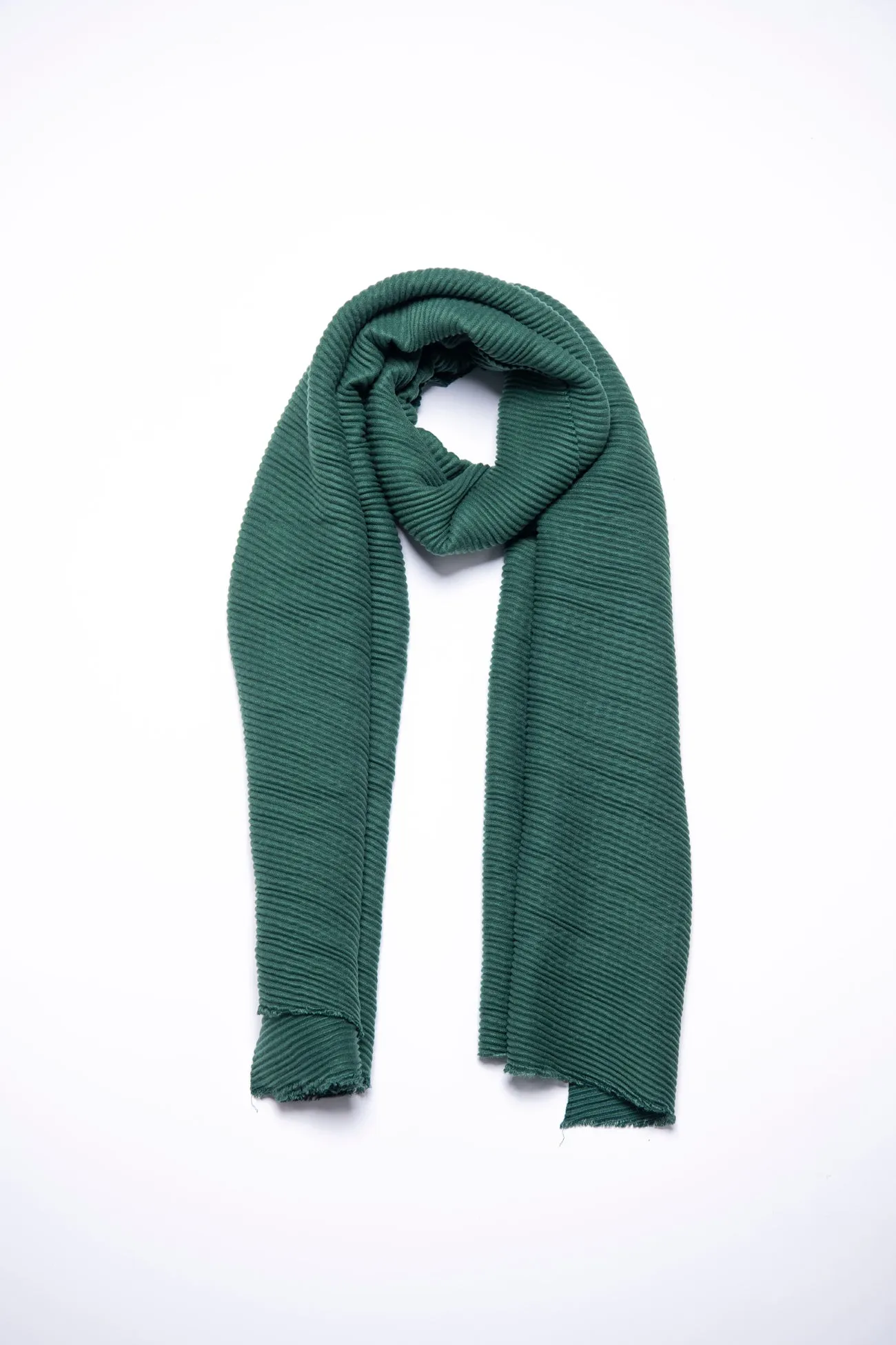 WOOL AND COTTON TEXTURED SCARF