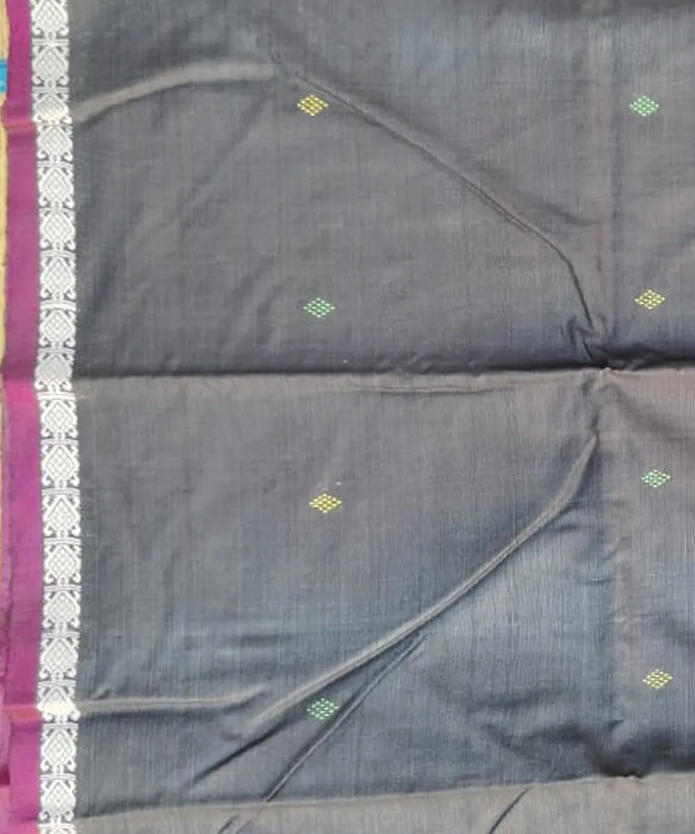 Yellow black tussar silk handloom gopalpur saree