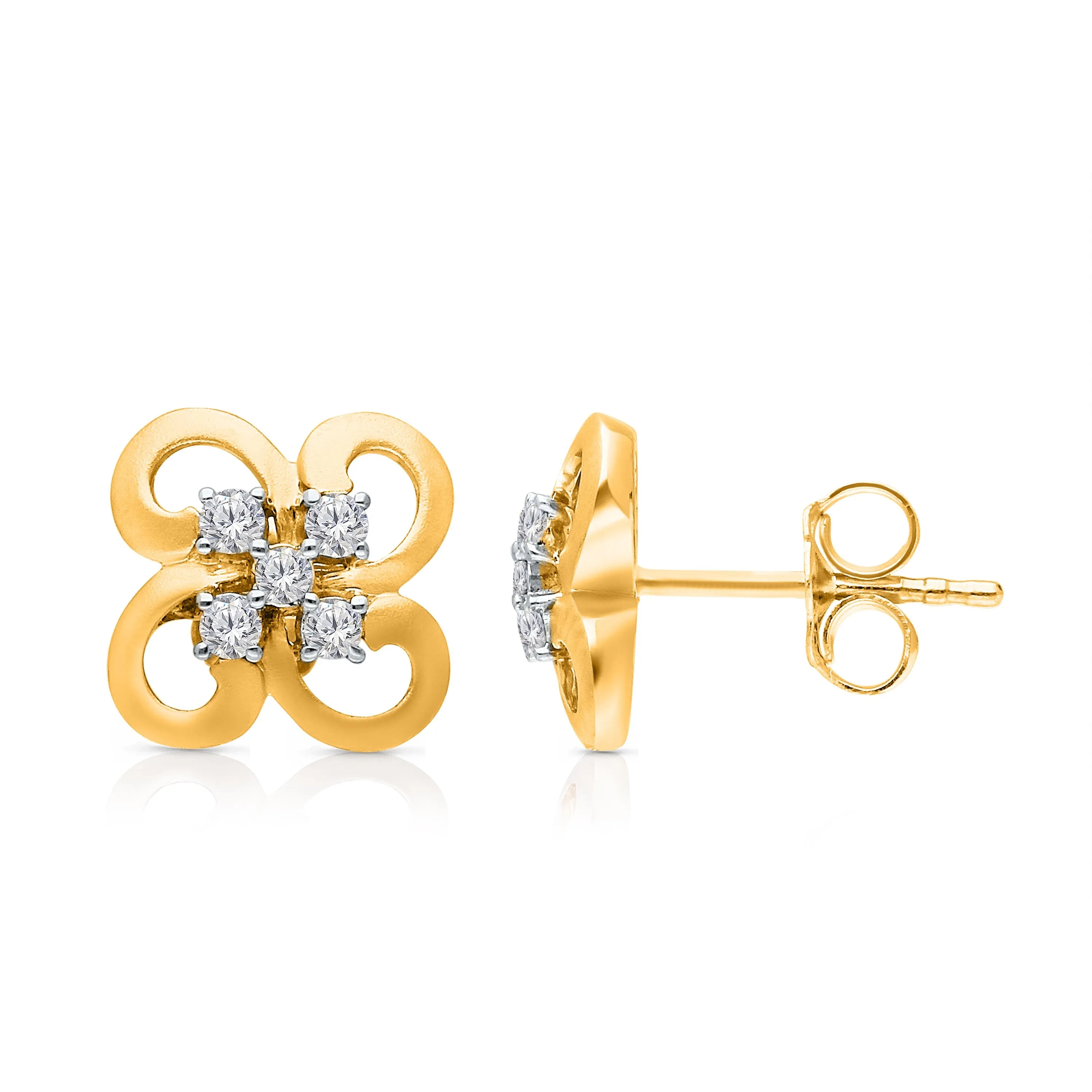 Yellow Gold Diamond Eternal Earrings