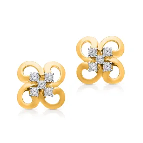 Yellow Gold Diamond Eternal Earrings